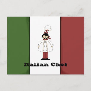 Receptkort för italiensk Chef #1 Vykort