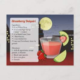 Receptkort för Jordgubb Daiquiri Vykort