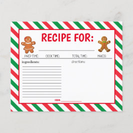 Receptkort för julcookie-dekorering av Party