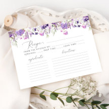 Receptkort för lila lilac-möhippa
