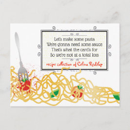 Receptkort för matlagningsmatlagning i italienska  vykort