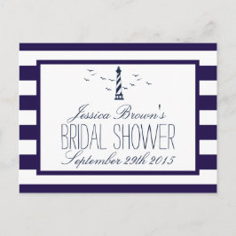 Receptkort för Möhippan Navy Rand fyr Inbjudan Vykort