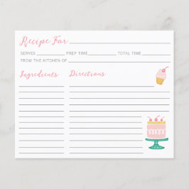 Receptkort för Rosa Cake Cupcoa-recept