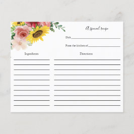 Receptkort för solblommor och Ro Möhippa