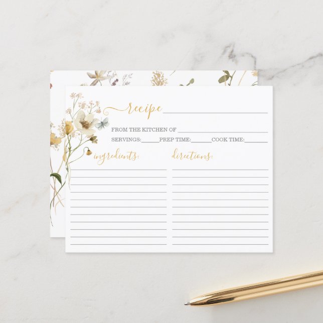 Receptkort för Wildblomme Vår Möhippa (Fram/Back In Situ)