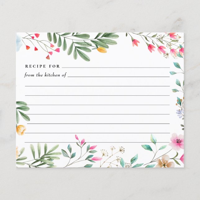 Receptkort för Wildblommor (Framsida)