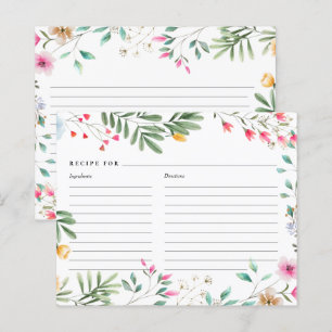 Receptkort för Wildblommor