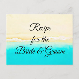Receptkort Ocean Shore Beach Thated Bröllop Vykort