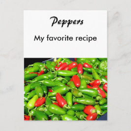 Receptkort - paprika vykort