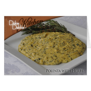 Receptkort - Polenta med örter Hälsningskort