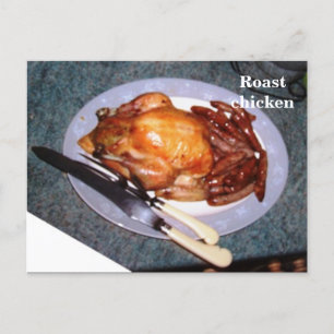 Receptkort - rostat kyckling vykort