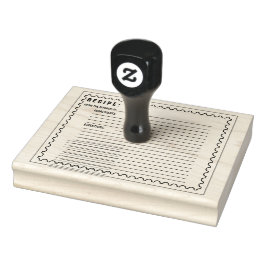 Receptkort Rubber Frimärke Stämpel