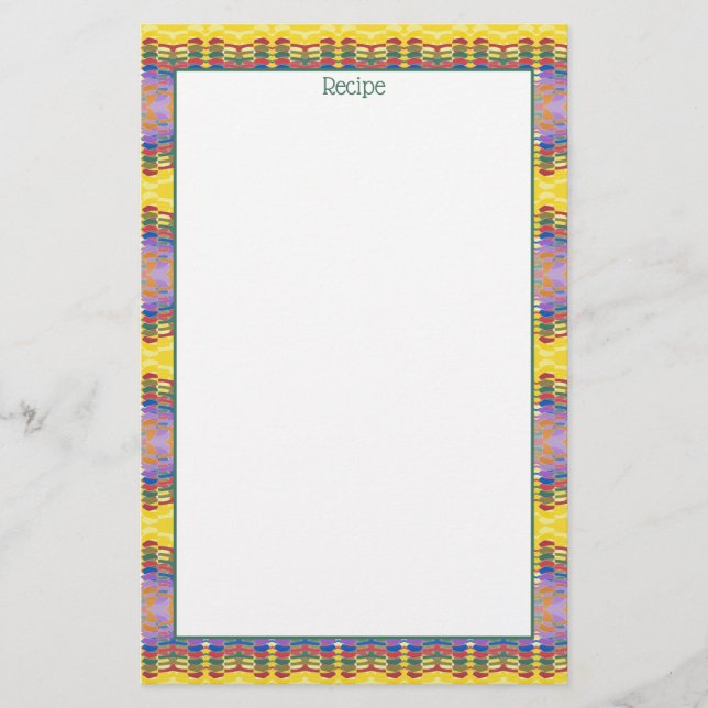 Receptpapper med teal brevpapper (Framsida)