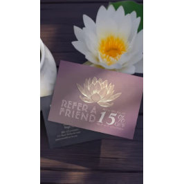 Recerral Lotus för handledare för YOGA Studio Medi Rabattkort