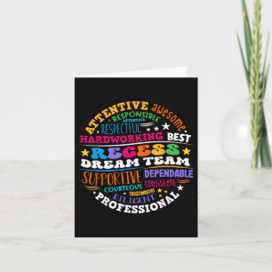Recess Dream Team Teacher Studenter Monitor Back T Kort