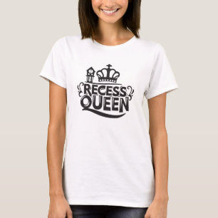 Recess Queen Funny Cute Kids Slogan T Shirt