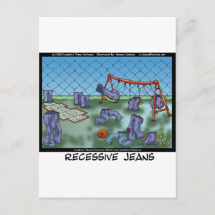 Recessiva jeans roliga presenter t-shirts & samlar vykort