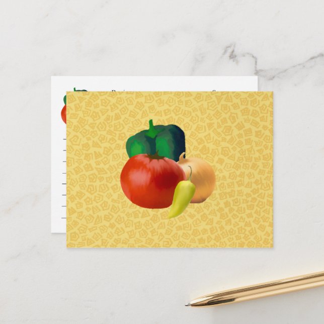 Recgies Recipe-kort Vykort (Fram/Back In Situ)