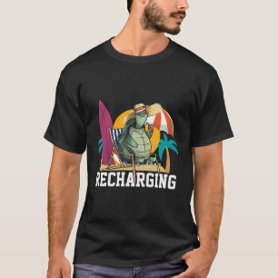 Recharting Turtle Drinking Cocktail Summer Vacatio T Shirt
