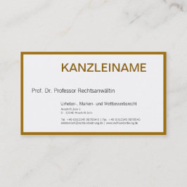 Rechtsanwalt Visitenkarte Visitkort