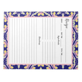 Recie från Blåspalten Mönster i Spanien Anteckningsblock