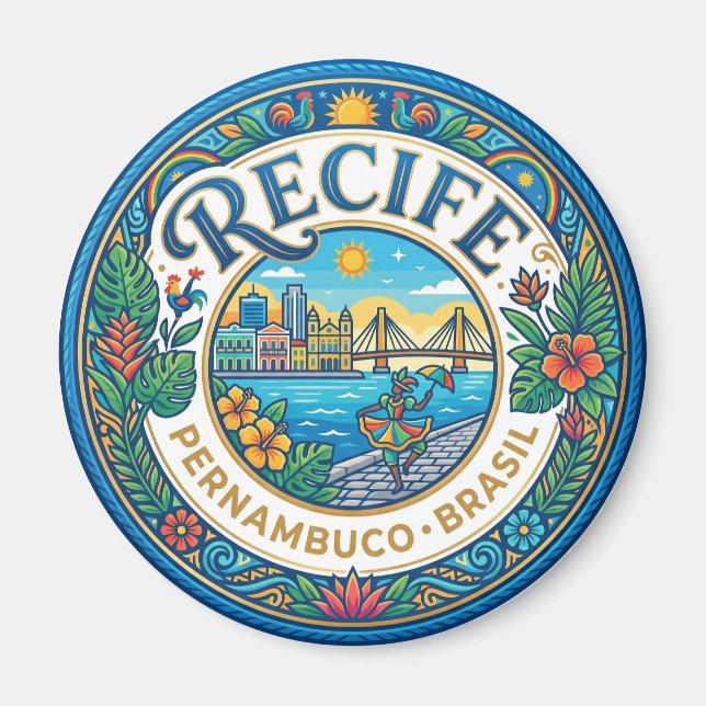 Recife Brasilien Magnet (Framsidan)