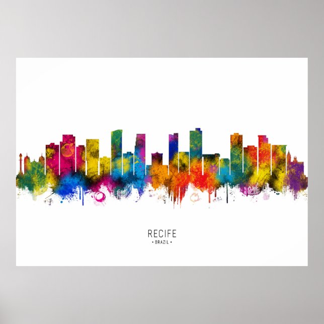 Recife Brazil Skyline Poster (Framsidan)