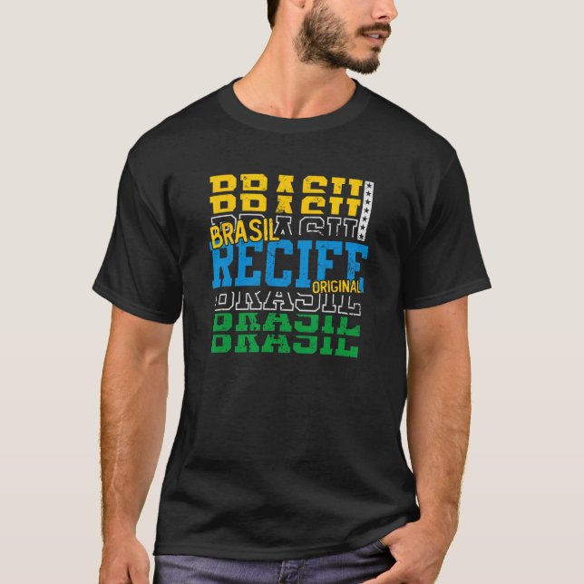 Recife Brazil Sport Souvenir T Shirt (Framsida)