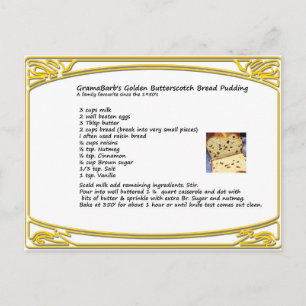 Recifikation för Bröd-pudding för Butterscotch Vykort