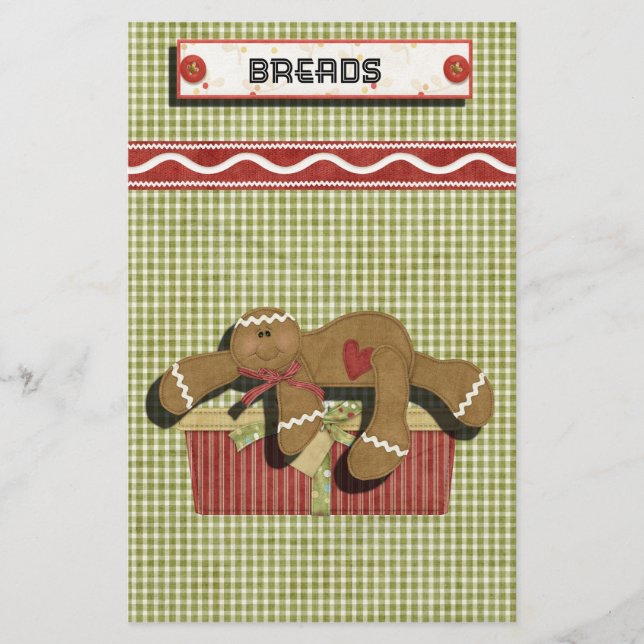 Recipe Binder-Divider, Helgdagar för bröd Brevpapper (Framsida)