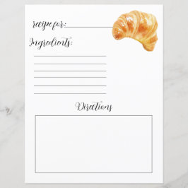 Recipe Bok Page for Croissants
