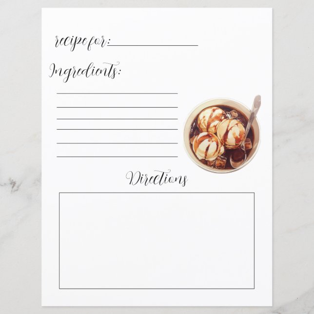 Recipe Bok Page for Homemade Ice Cream (Framsida)