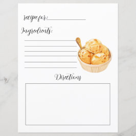Recipe Bok Page for Homemade Ice Cream