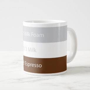 Recipe cappuccino Coffee Textdesign Jumbo Mugg