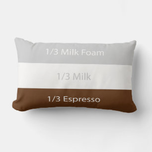 Recipe cappuccino Coffee Textdesign Lumbarkudde