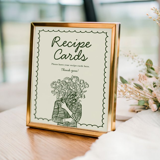 Recipe Card Fresh Off The Market Bridal Sign Poster (Skapare uppladdad)