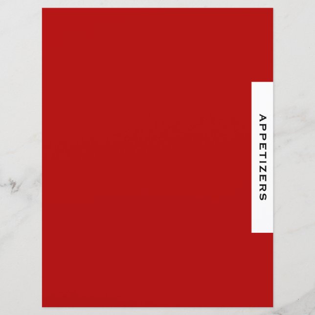 Recipe Divider | Appetizers | Rött svartvitt (Framsida)