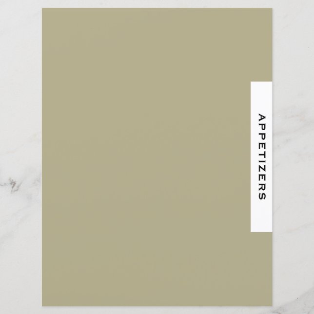 Recipe Divider | Appetizers | Sage Black & White (Framsida)