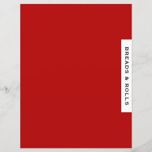 Recipe Divider Bläder och rullar Red Black Whi