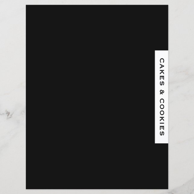 Recipe Divider | Cakes & Cookies | Svartvitt (Framsida)