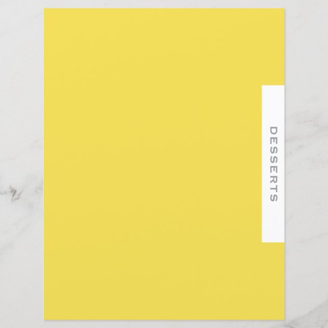 Recipe Divider | Dessert-kategori | Enkel Gult (Framsida)