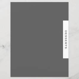 Recipe Divider | Desserter | Grått & vit