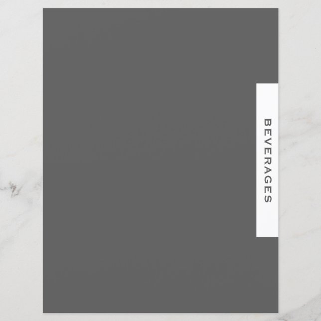 Recipe Divider | Drycker | Grått & vit (Framsida)