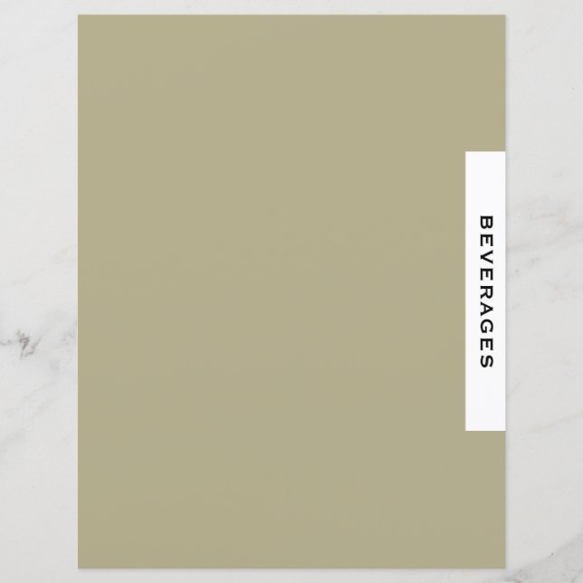 Recipe Divider | Drycker | Sage Black & White (Framsida)
