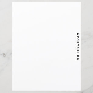 Recipe Divider Grönsaker Enkel vit