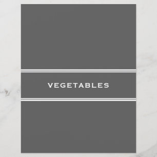 Recipe Divider Grönsaker GRÅTT