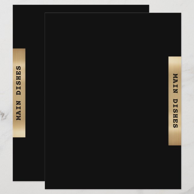 Recipe Divider | Huvudmåltider | Svarta Guld (Fram/baksida)