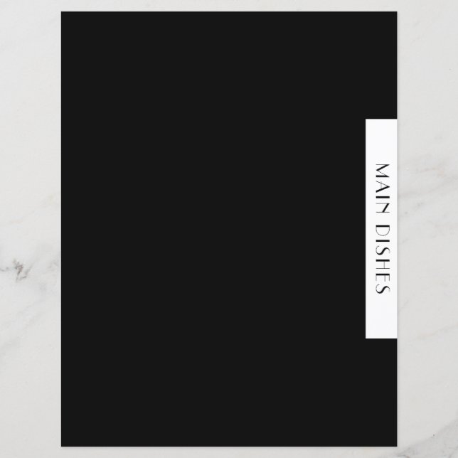 Recipe Divider | Huvudmåltider | Svartvitt (Framsida)