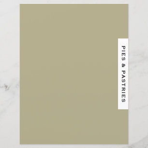 Recipe Divider Paj och bakverk Sage Black & Wh