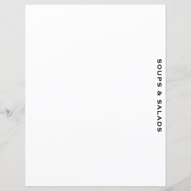 Recipe Divider | Soppa och säljare | Enkel vit (Framsida)